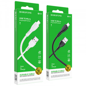 USB кабель Borofone BX51 MicroUSB, 1м (black)