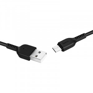 Кабель USB - Type-C HOCO X20, 1.0м, круглый, 2.1A, силикон, цвет: чёрный