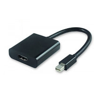 Адаптер mini DP (М) to HDMI (F), 25см, черный