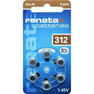 Элемент питания RENATA  ZA 312  BL6 (для слуховых аппаратов)