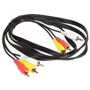 Кабель соединительный 3.5 Jack(M) - 3rca(M) 1.5m золото (black)