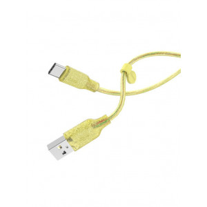 Кабель USB - Type-C HOCO U73 Star galaxy, 1.2м, круглый, 3.0A, силикон, цвет: жёлтый