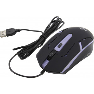 Мышь DIALOG Gan-Kata MGK-03U, черная, USB, игровая, 4 кнопки+ролик, 7-ми цветная подсветка