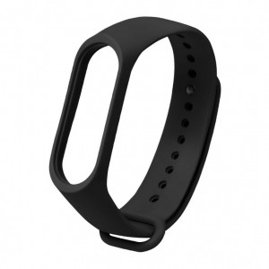 Силиконовый ремешок Xiaomi для Mi Band 5/6 (однотонный) (black)