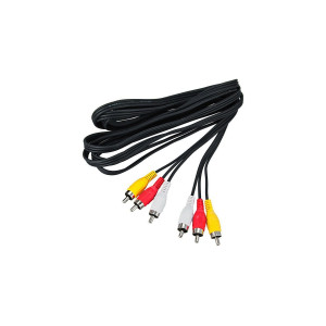 Кабель соединительный 3rca(M) - 3rca(M) 3m золото (black)