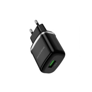 Блок питания сетевой 1 USB Borofone BA36A, Hight Speed, пластик, QC3.0, цвет: чёрный