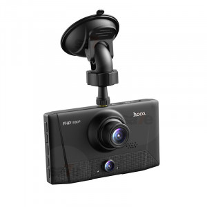 Автомобильный видеорегистратор HOCO DI17 3 камеры (черный)