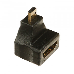Адаптер Micro HDMI M-HDMI F SmartBuy, угловой разьем (black)