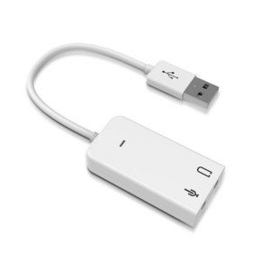 Мини USB звуковая карта (белый)