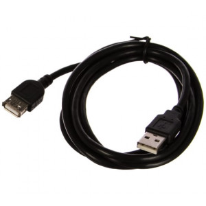 Кабель соединительный USB PERFEO A вилка - А розетка, длина 1 м. (black)