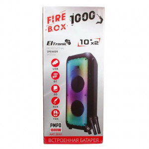 Колонка 10" (20-61) FIRE BOX 1000) динамик 2шт/10" ELTRONIC с TWS