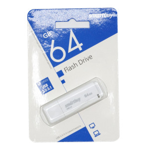 Флеш-накопитель USB 3.0  64GB  Smart Buy  LM05  белый