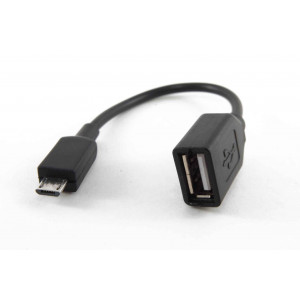 OTG кабель Perfeo USB-MicroUSB, 1м (black)