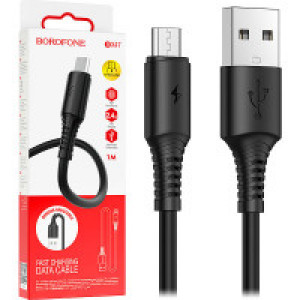 USB кабель Borofone BX47 MicroUSB, 1м (black)