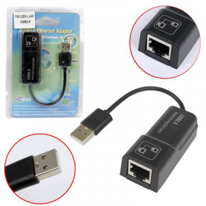 Адаптер RG45 USB/M to LAN/F USB2.0 (black)