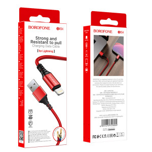 USB кабель Borofone BX54 Ultra Bright Micro нейлон 1m (red)