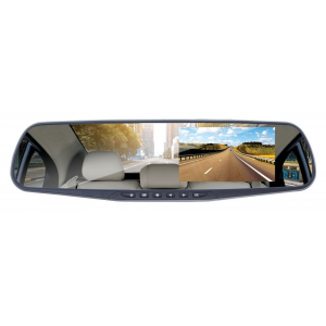 Автомобильный видеорегистратор зеркало T1 (черный)