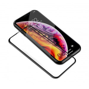Защитное стекло для Айфон 11 Pro Max/XS Max 99H полный клей (black)
