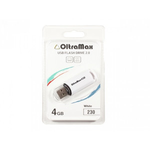 Флеш-накопитель USB  4GB  OltraMax  230  белый