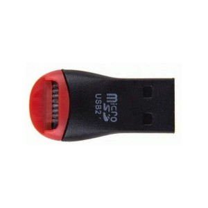 Картридер TF30 MicroSD (black-red)