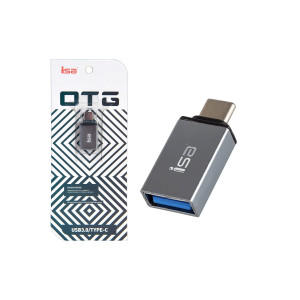 OTG переходник ISA G-10 Type-C-USB2.0, блистер (чёрный)