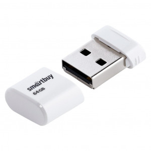 Флеш-накопитель USB  64GB  Smart Buy  Lara  белый