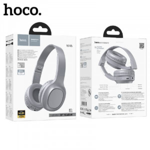 Наушники полноразмерные HOCO W46 Charm, bluetooth 5.3, 200мАч, цвет: серый